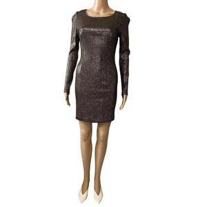Glamorous Long Sleeve Sequined Dress
